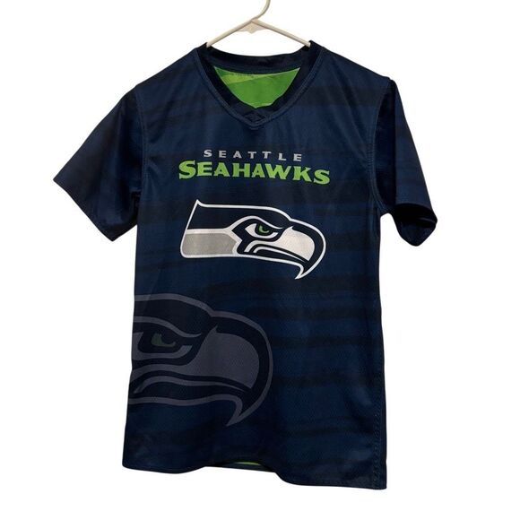 Seattle Seahawks Size Youth Large Reversible NFL Flag Football Mesh Jersey - Picture 1 of 5